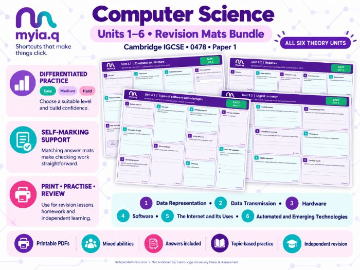 CIE GCSE CS Revision Mat Bundle
