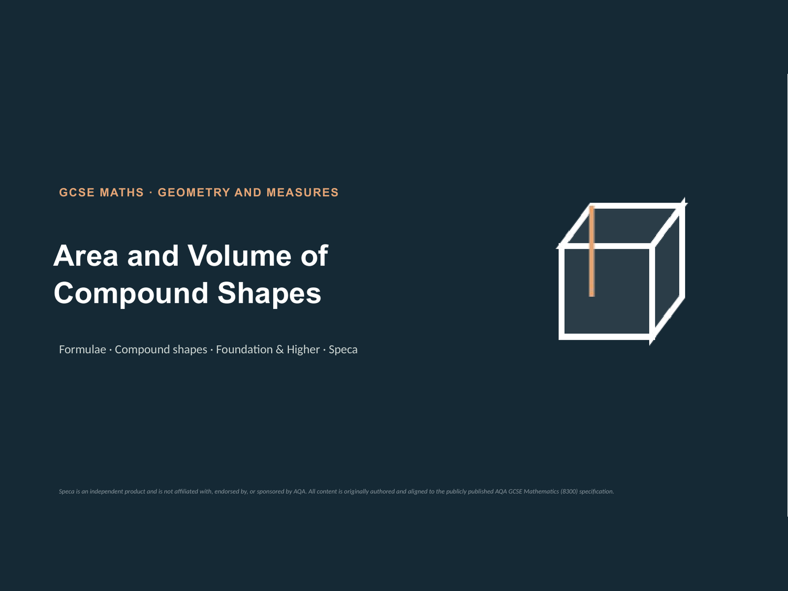 Area and volume of compound shapes: complete AQA GCSE lesson bundle