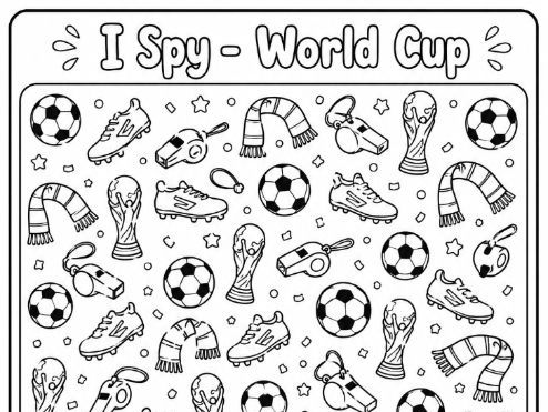 I Spy Football World Cup Special Worksheet