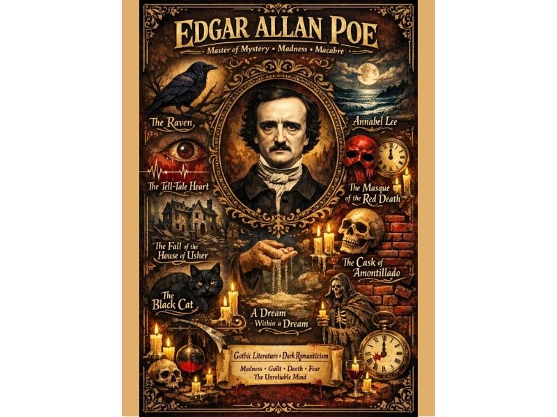 The Works of Edgar Allan Poe Poster 18"x24"