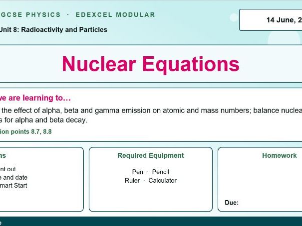 IGCSE Physics: Nuclear Equations | Radioactivity | Edexcel Modular | Unit 8 | L4