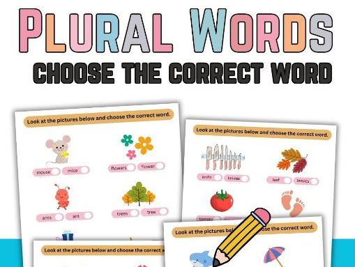 Plural Words Worksheets | Singular and Plural Nouns Practice