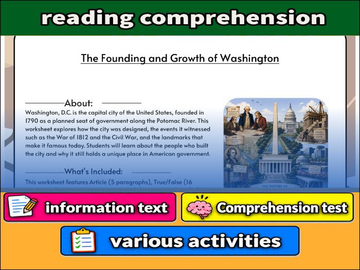 The Founding and Growth of Washington  & Comprehension 91����t