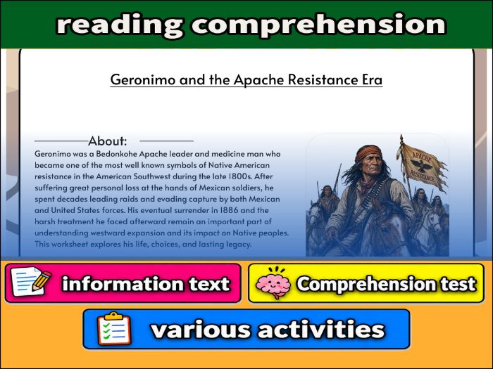 Geronimo and the Apache Resistance Era  & Comprehension ����Vlogt