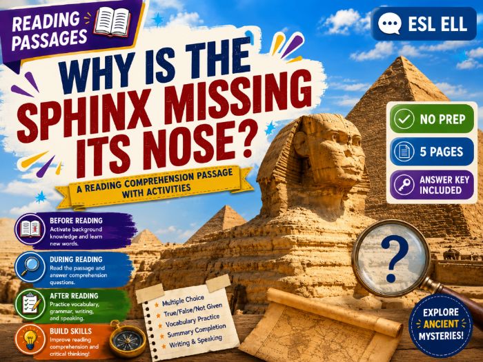 Why Is the Sphinx Missing Its Nose? |ESL ELL