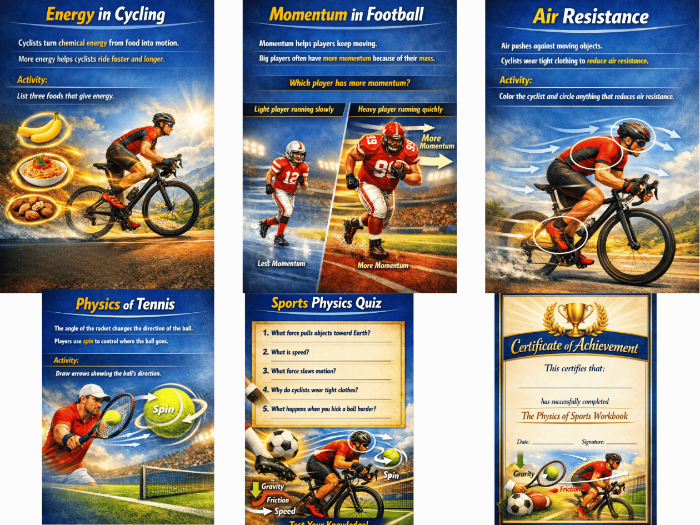 The Physics of Sports | STEM Physics Workbook for Kids Ages 11–14