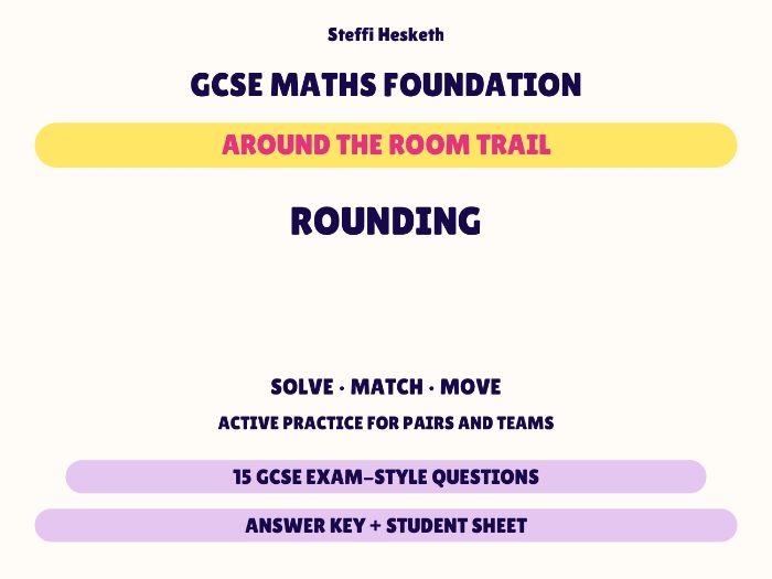 GCSE Foundation Maths Rounding | Around the Room Trail