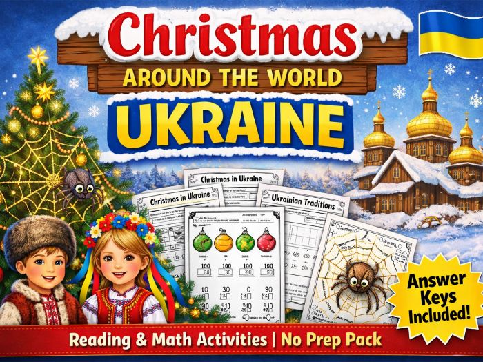 Christmas in Ukraine Activities & Math