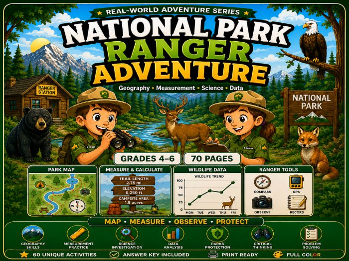 National Park Activities | Geography, Science | Grades 4–6