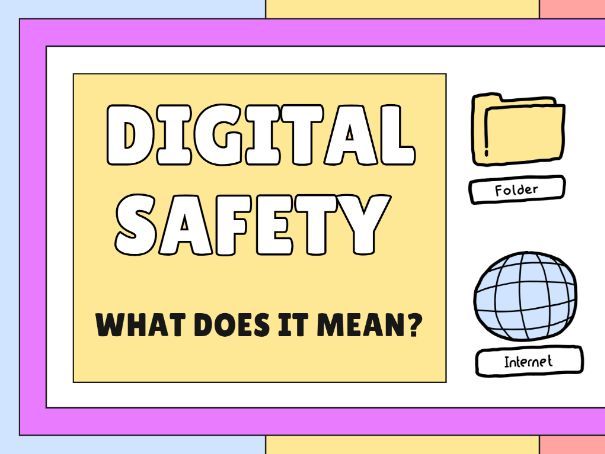 Digital Safety PowerPoint and Worksheet