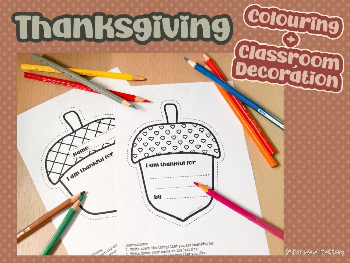 Thanksgiving Colouring and Classroom Decoration