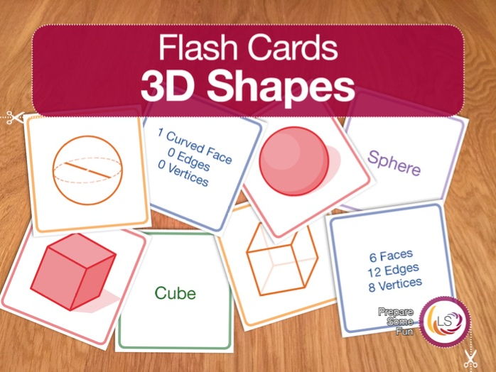 Free Printable 3d Shapes Flash Cards