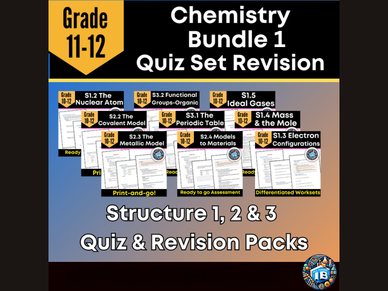 IB DP Chemistry Bundle - Structure S1, S2 & S3 Revision Practice 2026