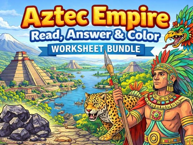 Aztec Empire Worksheet Bundle (28 Assignments)