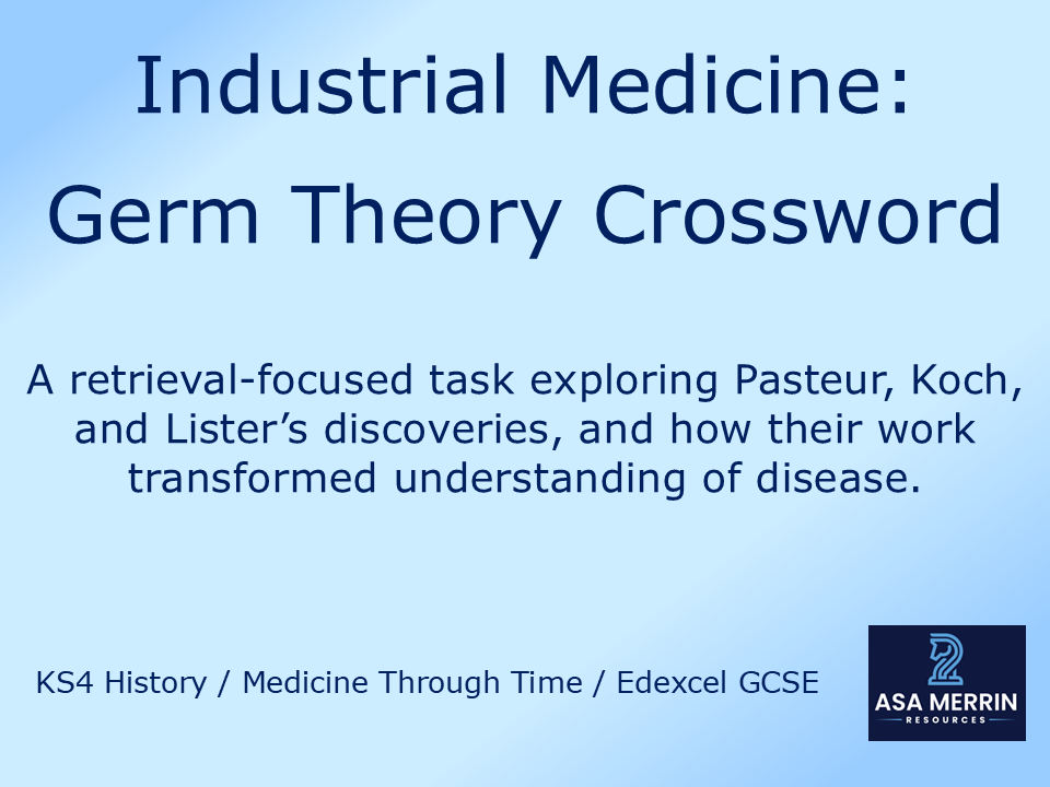GCSE Medicine Through Time | Industrial | Causes Crossword | Retrieval Practice