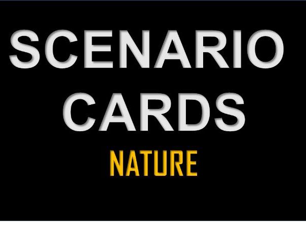 Creative Scenario Cards  for gen ALPHA nature