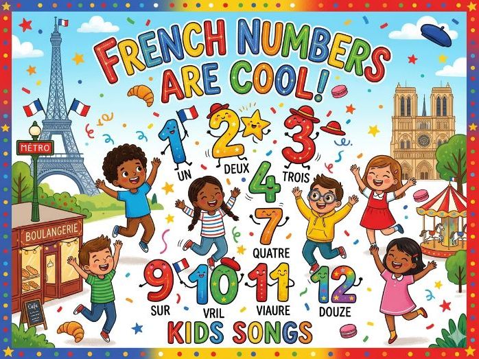 Primary French Song: numbers 1-12