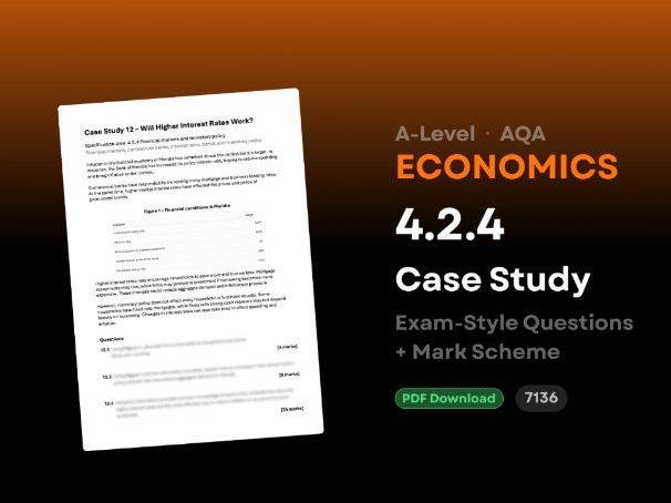 A-Level AQA Economics: 4.2.4 Case Study