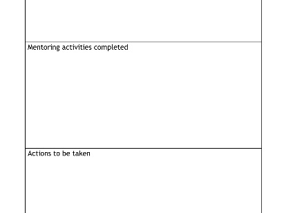 Mentoring Feedback Sheet