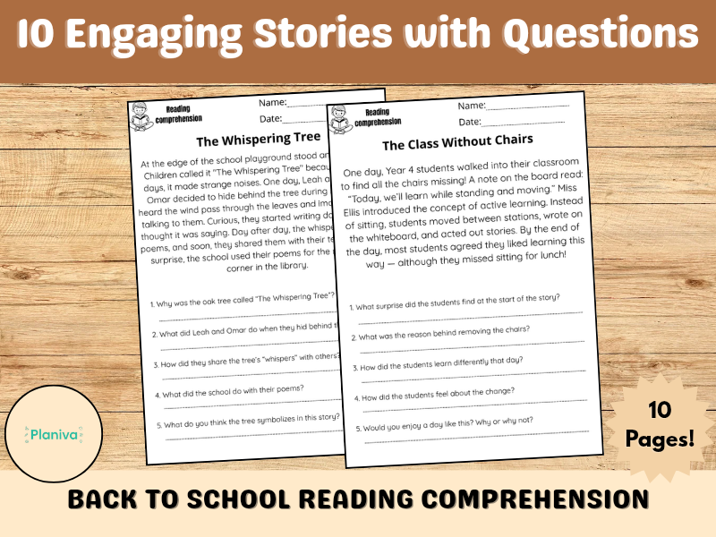 Back to School Reading Comprehension – 10 Engaging Stories with Questions | KS2 Literacy Resource