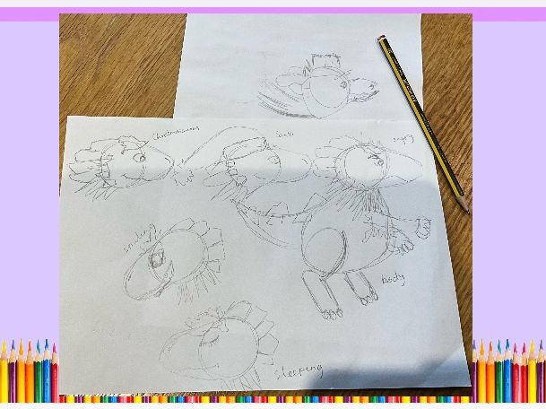 The Christmasaurus Mixed-Media Art Unit (4 Lessons) | KS2 Sketchbook & Collage Project