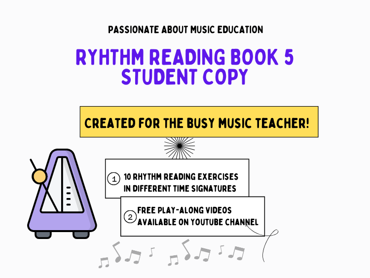 Book 5 Student Guide - Rhythm Reading exercises for music classrooms