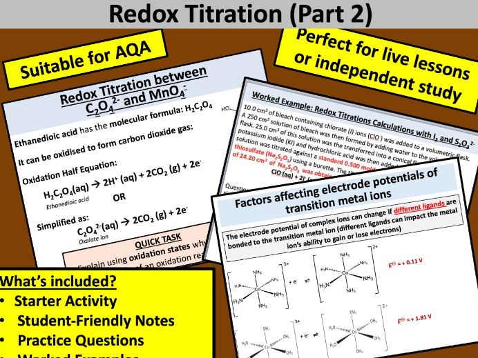 AQA Redox Titrations (Part 2)
