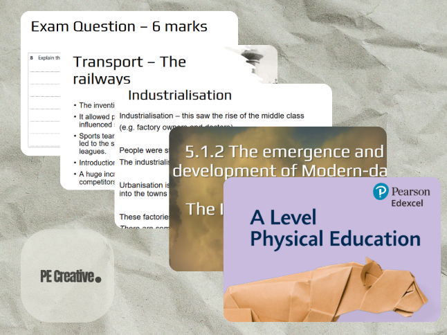 A Level PE Edexcel 5.1.2 Industrial Revolution