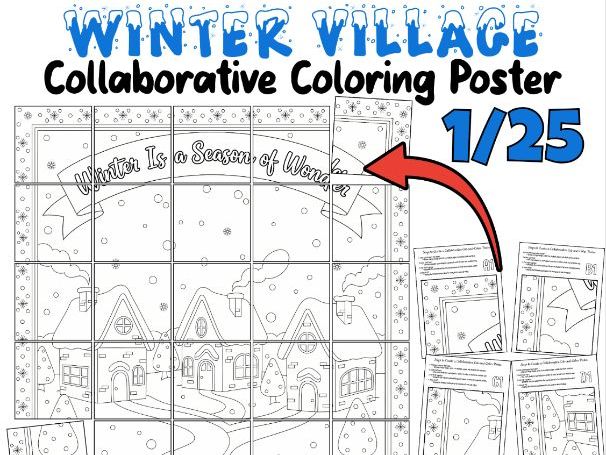 Winter Village Collaborative Poster | “Winter Is a Season of Wonder” Decor