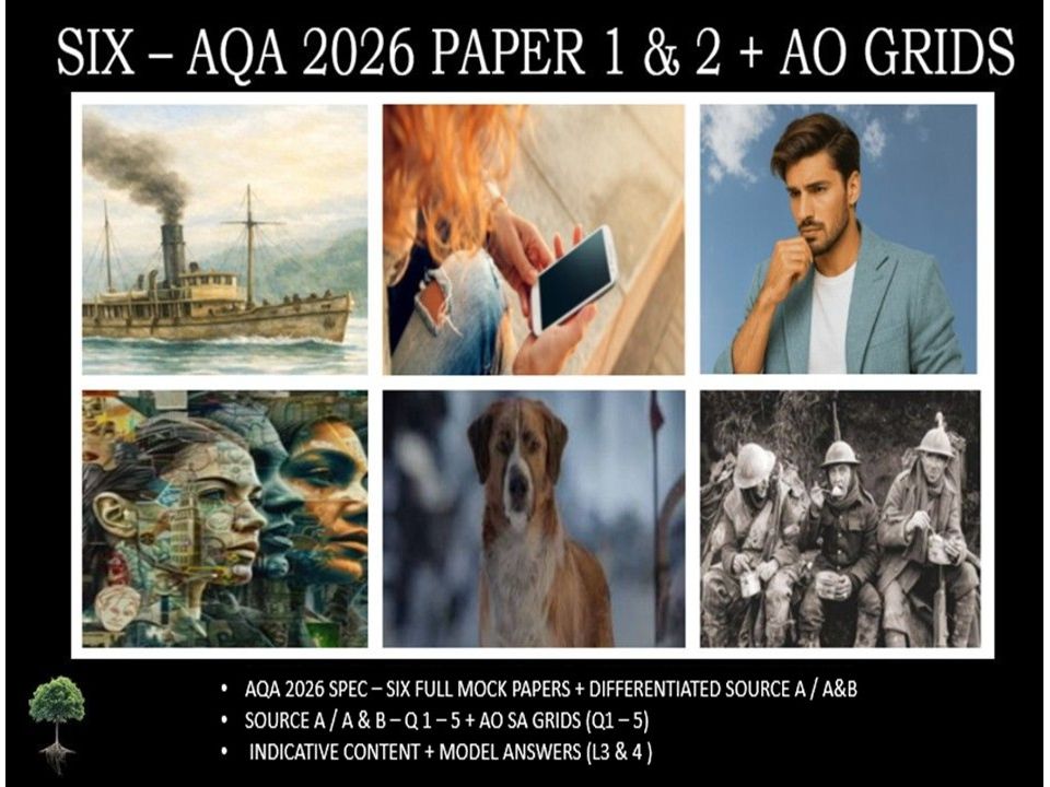 SIX - AQA PAPER 1 & 2 | 2026 FULL MOCKS | AO GRIDS
