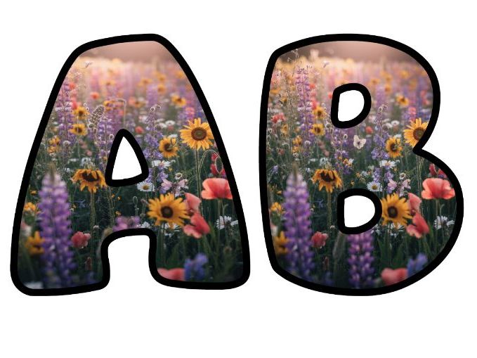 The Great Outdoors Nature Lettering Set | Classroom Display | Upper & Lowercase, 0-9 and Signs