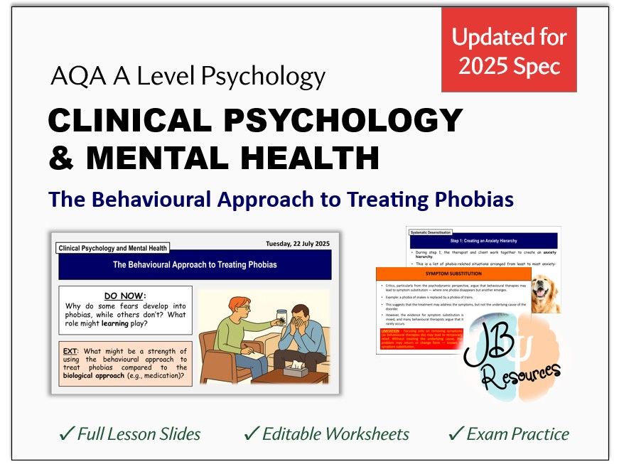 CLINICAL PSYCHOLOGY: PHOBIAS – BEHAVIOURAL TREATMENTS | AQA A-Level Psychology (Sept 2025)