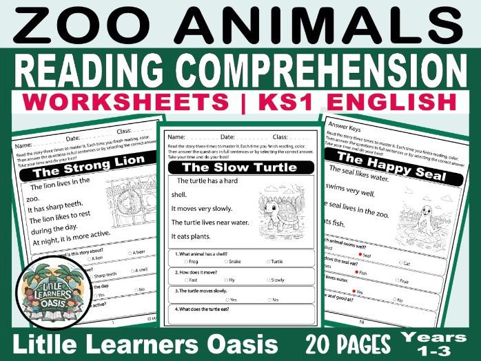 Zoo Animals Reading Comprehension| KS1