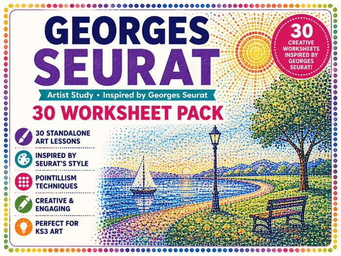 Georges Seurat Artist Study – 30 Pointillism Art Worksheets | KS3 Art Lessons & Activities