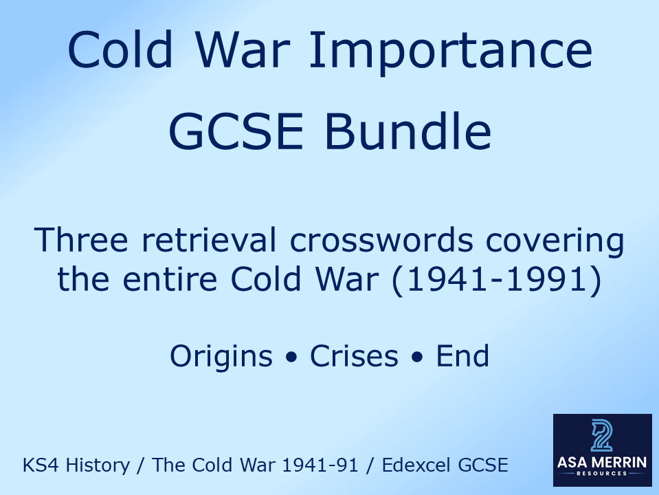 Cold War Importance Crossword Bundle – GCSE History (1941–1991 Exam Practice)