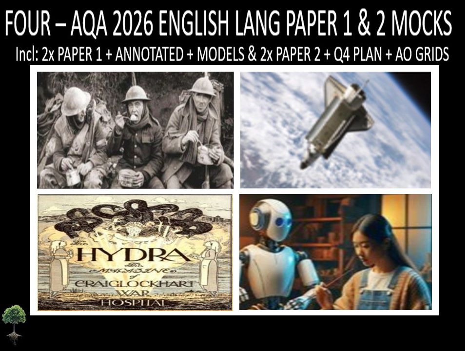 FOUR - AQA PAPER 1 & 2 | 2026 FULL MOCKS | ANNOTATED | Q4 PLAN | AO GRIDS | MODELS