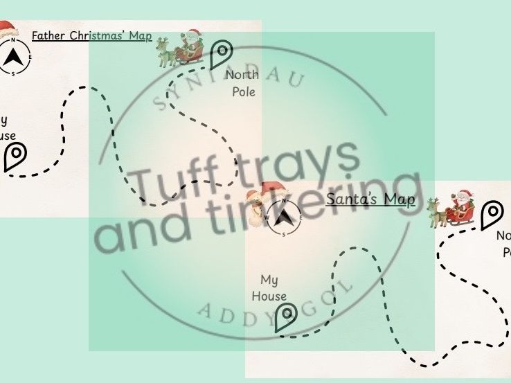 santa father christmas journey geography ps1 ks1 foundation phase stage eyfs reception