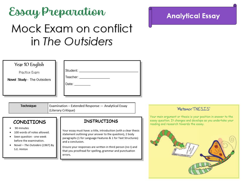 10 English – The Outsiders Novel Study – Mock Exam