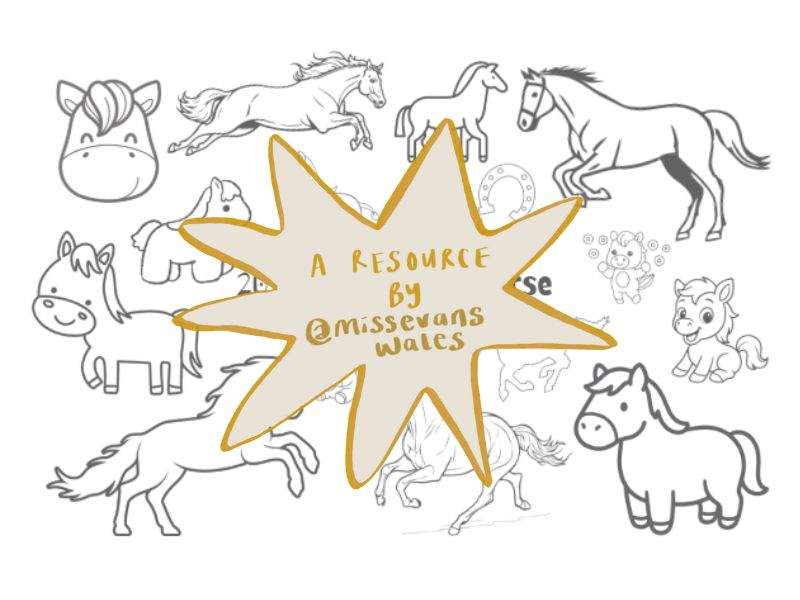 Year of the Horse (2026) Free A4 Colouring Sheet