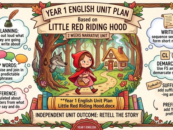 Year 1 English Unit Plan Little Red Riding Hood