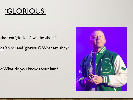 Poetry and Song Lyrics Comparison: Glorious by Macklemore
