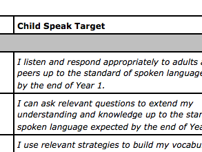 2014 National Curriculum Speaking & Listening Objectives and Child Speak Targets for Years 1-6