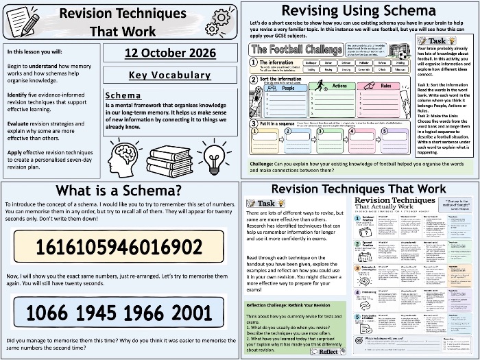 PSHE: Revision Techniques
