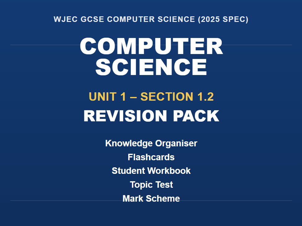 NEW WJEC GCSE Computer Science – 1.2 Data Representation – Complete Revision Pack