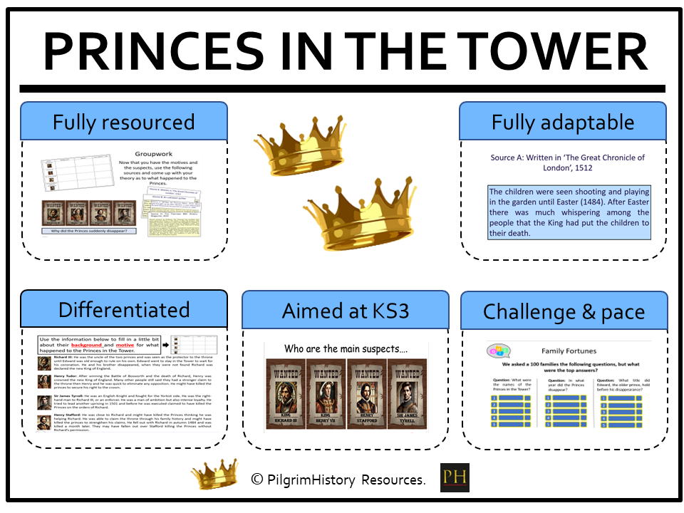 KS3 Medieval Kings: The Princes in the Tower – Solving a Medieval Mystery