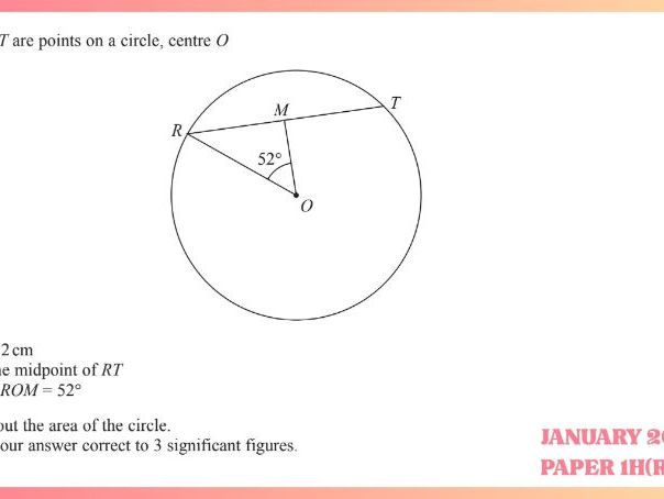 Circles | IGCSE Linear A | Higher | 4MA1 | Maths