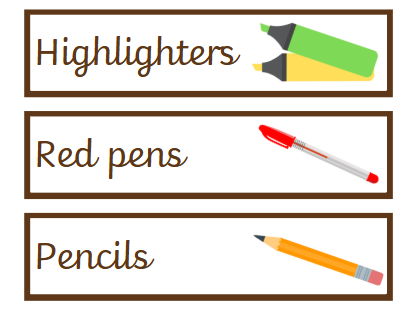 Classroom Tray Labels with Visuals | Resource & Days of the Week Labels for Organisation (EYFS–KS2)