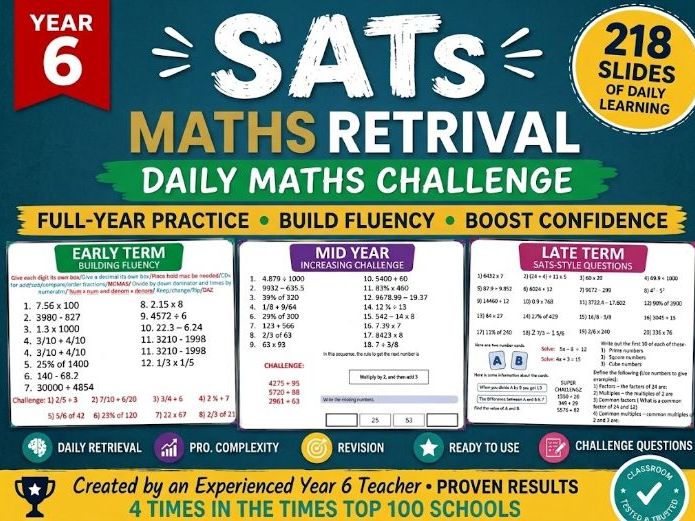 Y6 Daily Maths (Full Year SATs Prep)
