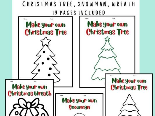 FREEBIE Make Your Own Christmas Set | 19 Pages | Holiday Activities