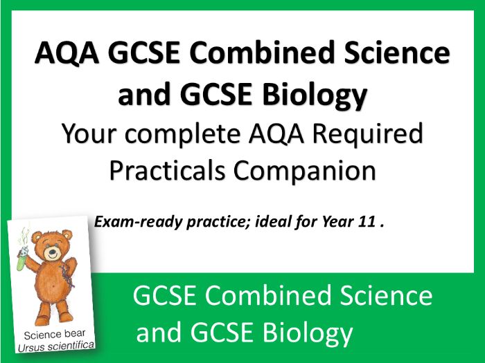AQA GCSE Required Practicals - Complete Worksheets + Answers for Combined Science and Biology